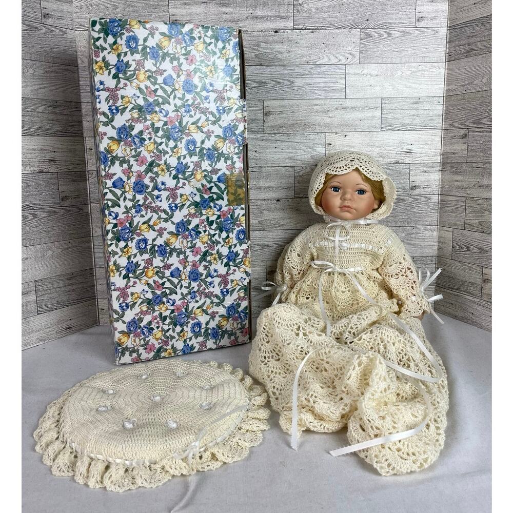 Artmark Chicago Ltd. DESTANY 17” Baby Girl Doll with Knit Pillow and Box #3049